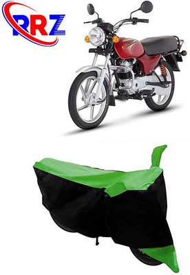 RRZ Waterproof Two Wheeler Cover for Bajaj(Boxer AT, Black, Green)