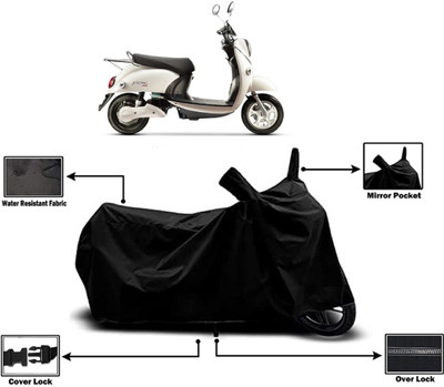 Amexride Two Wheeler Cover for Evolet(Polo BS6, Black)