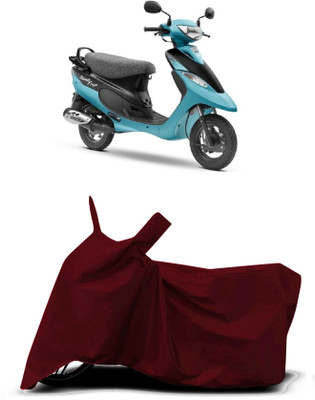 VESMEI Two Wheeler Cover for TVS(Scooty Pep+ BS6, Red)