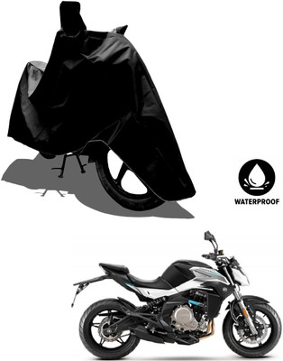 Amexride Waterproof Two Wheeler Cover for CFMoto(650 NK BS6, Black)