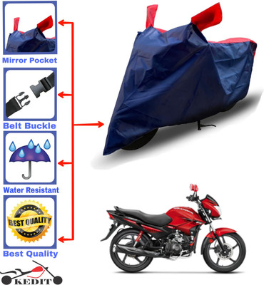 KEDIT Two Wheeler Cover for Hero(Glamour i3s, Red, Blue)