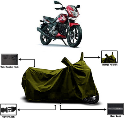 Amexride Two Wheeler Cover for TVS(Flame, Green)