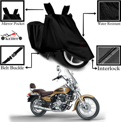 KEDIT Two Wheeler Cover for Bajaj(Avenger 180 Street, Black)