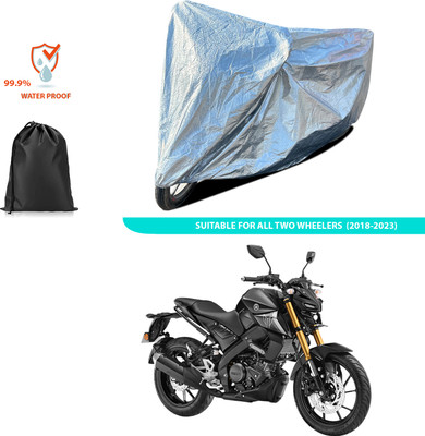 PAGORA Waterproof Two Wheeler Cover for Yamaha(MT 15 New, Silver)