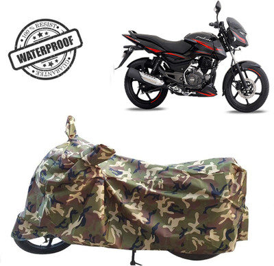 ROYAL AUTO MART Waterproof Two Wheeler Cover for Bajaj(Pulsar 150, Green, Multicolor)