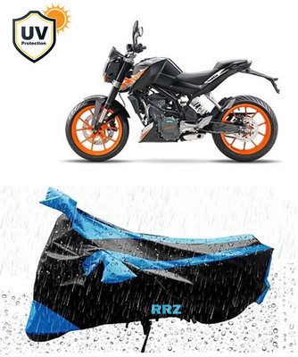 RRZ Waterproof Two Wheeler Cover for KTM(200 Duke, Black, Blue)