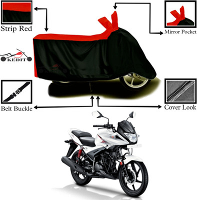 KEDIT Two Wheeler Cover for Hero(Ignitor, Red, Black)