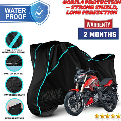 POLYMAXX Waterproof Two Wheeler Cover for Bajaj(Pulsar 250, Black, Blue)
