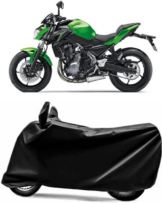 Swarish Two Wheeler Cover for Kawasaki(Z250, Black)