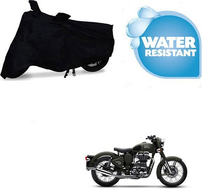 MMSSTAR Waterproof Two Wheeler Cover for Royal Enfield(Battle, Black)