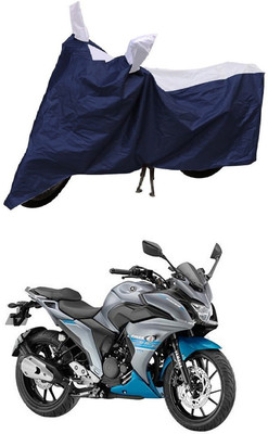 Mdstar Waterproof Two Wheeler Cover for Yamaha(Fascino, Blue, White)