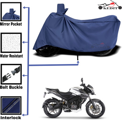 KEDIT Two Wheeler Cover for Bajaj(Pulsar NS 200, Blue)