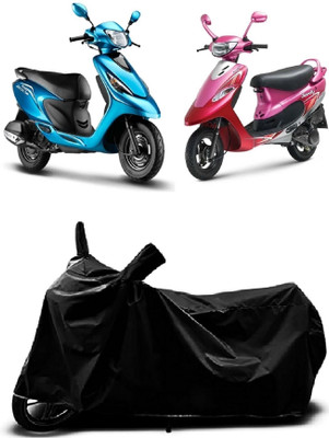 Mdstar Waterproof Two Wheeler Cover for TVS(Scooty Pep Plus, Black)