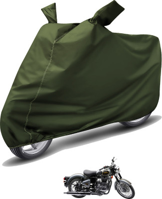 MOCKHE Waterproof Two Wheeler Cover for Royal Enfield(Classic 500, Green)