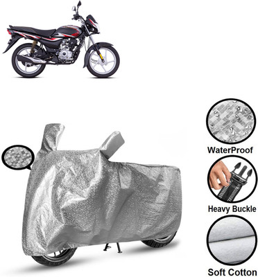 CODOKI Waterproof Two Wheeler Cover for Bajaj(Platina 100 DTS-i, Silver)