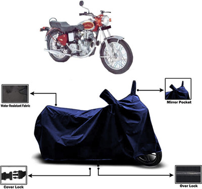 Amexride Two Wheeler Cover for Royal Enfield(Machismo 500, Blue)