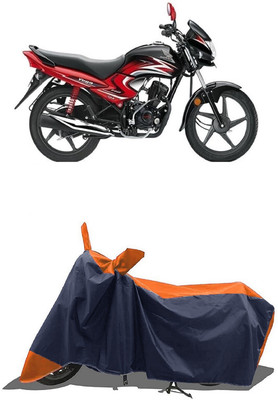 SUGASHRI Waterproof Two Wheeler Cover for Honda(Dream Yuga, Orange, Blue)