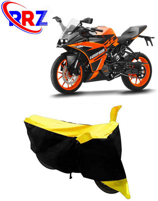 RRZ Waterproof Two Wheeler Cover for KTM(RC 125, Black, Yellow)