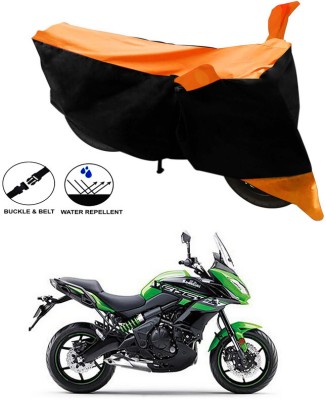 Genipap Two Wheeler Cover for Kawasaki(Versys 650, Black, Orange)