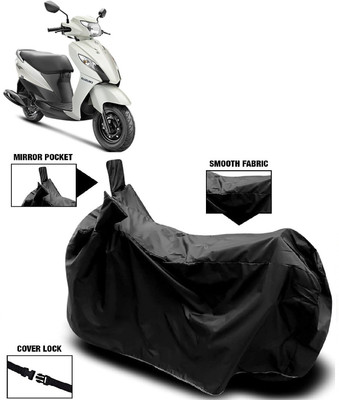 Mdstar Waterproof Two Wheeler Cover for Suzuki(Let's, Black)