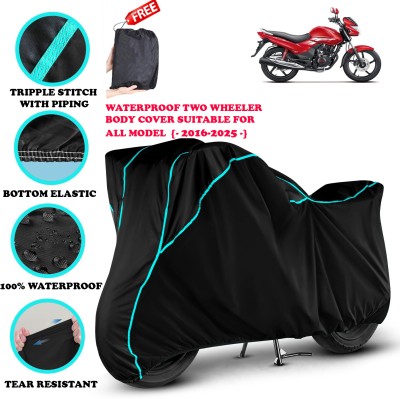 AutoGalaxy Waterproof Two Wheeler Cover for Hero(Achiever, Black)