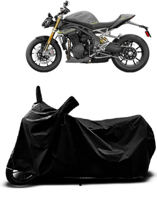 OliverX Waterproof Two Wheeler Cover for Triumph(Speed Triple BS6, Black)