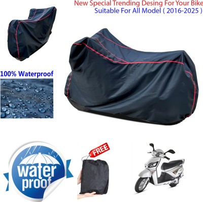 AUTOCAD Waterproof Two Wheeler Cover for Mahindra(Gusto, Black)