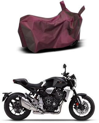 Mdstar Waterproof Two Wheeler Cover for Honda(CB1000R Plus, Maroon)