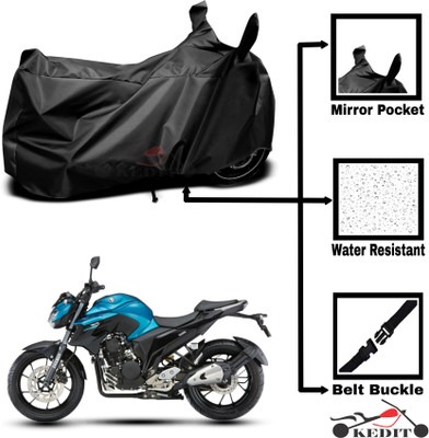 KEDIT Two Wheeler Cover for Universal For Bike(FZ S V3, Black)