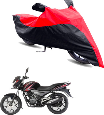 Motodreka Two Wheeler Cover for Bajaj(Discover 100 DTS-i, Red, Black)