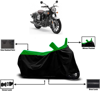 Amexride Two Wheeler Cover for Royal Enfield(Classic Gunmetal BS6, Green)