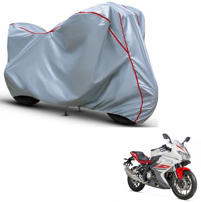 Car Life Waterproof Two Wheeler Cover for Benelli(302R, Silver, Red)
