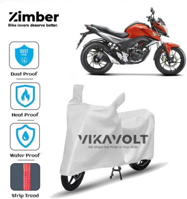 ZIMBER Waterproof Two Wheeler Cover for Honda(CB Hornet 160R, Silver)