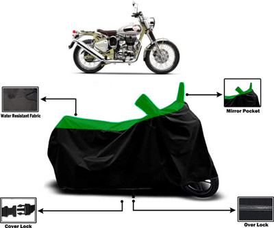 Amexride Two Wheeler Cover for Royal Enfield(Bullet Trials 500, Green)