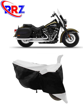 RRZ Waterproof Two Wheeler Cover for Harley Davidson(Heritage Softail Classic, Black, White)