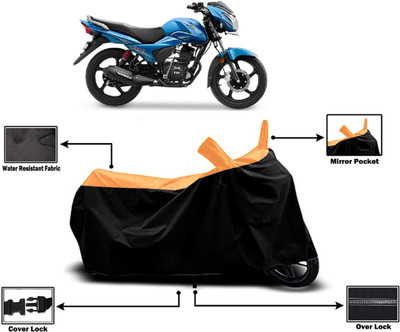 Amexride Two Wheeler Cover for TVS(Victor, Orange)