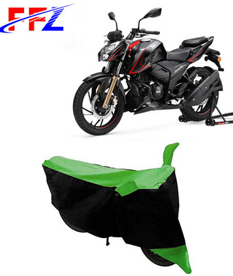 FFZ Two Wheeler Cover for TVS(Apache RTR 200 4V, Black, Green)