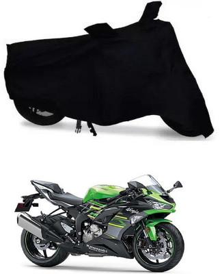 THE REAL ARV Waterproof Two Wheeler Cover for Kawasaki(Ninja ZX-6R BS6, Black)