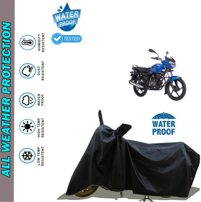 AutoGalaxy Waterproof Two Wheeler Cover for Bajaj(Discover 100 DTS-i, Black)