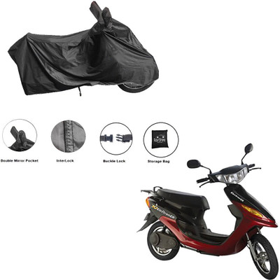 RiderShine Waterproof Two Wheeler Cover for Indus(Yo Electron, Black)