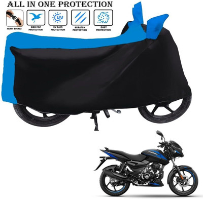 AUTOCAD Waterproof Two Wheeler Cover for Bajaj(Pulsar 125 Neon BS6, Black, Blue)
