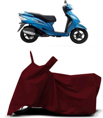 VESMEI Two Wheeler Cover for Bajaj(Wind 125, Red)
