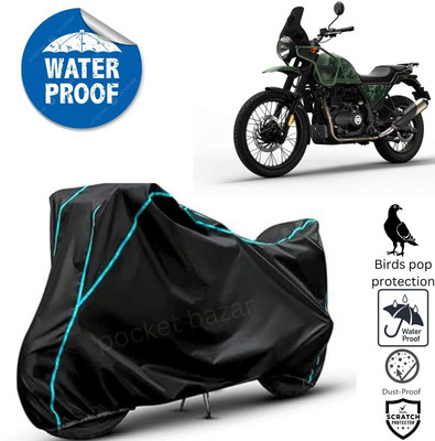 pocket bazar Waterproof Two Wheeler Cover for Royal Enfield(Himalayan, Black)
