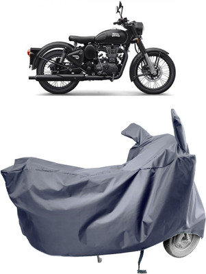 Amexride Two Wheeler Cover for Royal Enfield(Classic Stealth Black, Grey)