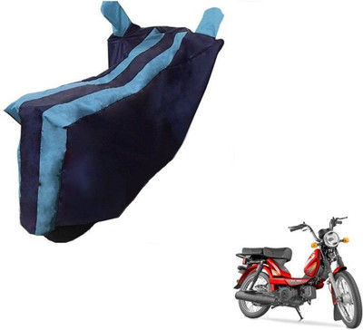 MMSSTAR Waterproof Two Wheeler Cover for TVS(Heavy Duty Super XL, Black, Blue)
