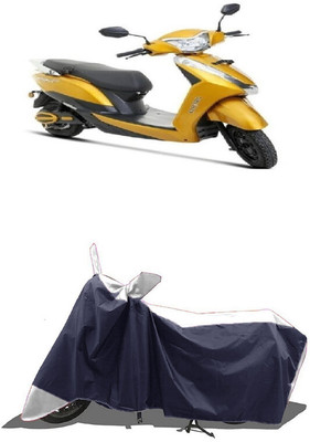SUGASHRI Waterproof Two Wheeler Cover for Ampere(Magnus Pro, White, Blue)