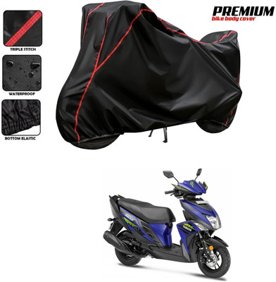 DeepShakshi AUTOMOTIVE Waterproof Two Wheeler Cover for Yamaha(Cygnus Ray ZR BS6, Black, Red)