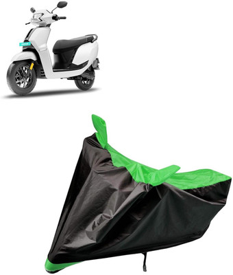 aksmit Two Wheeler Cover for Ampere(Black, Green)