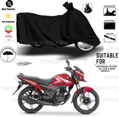 smwzxyu Waterproof Two Wheeler Cover for Honda, Universal For Bike(SP 125, Black)