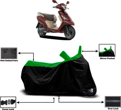 Amexride Two Wheeler Cover for TVS(Scooty Zest BS6, Green)